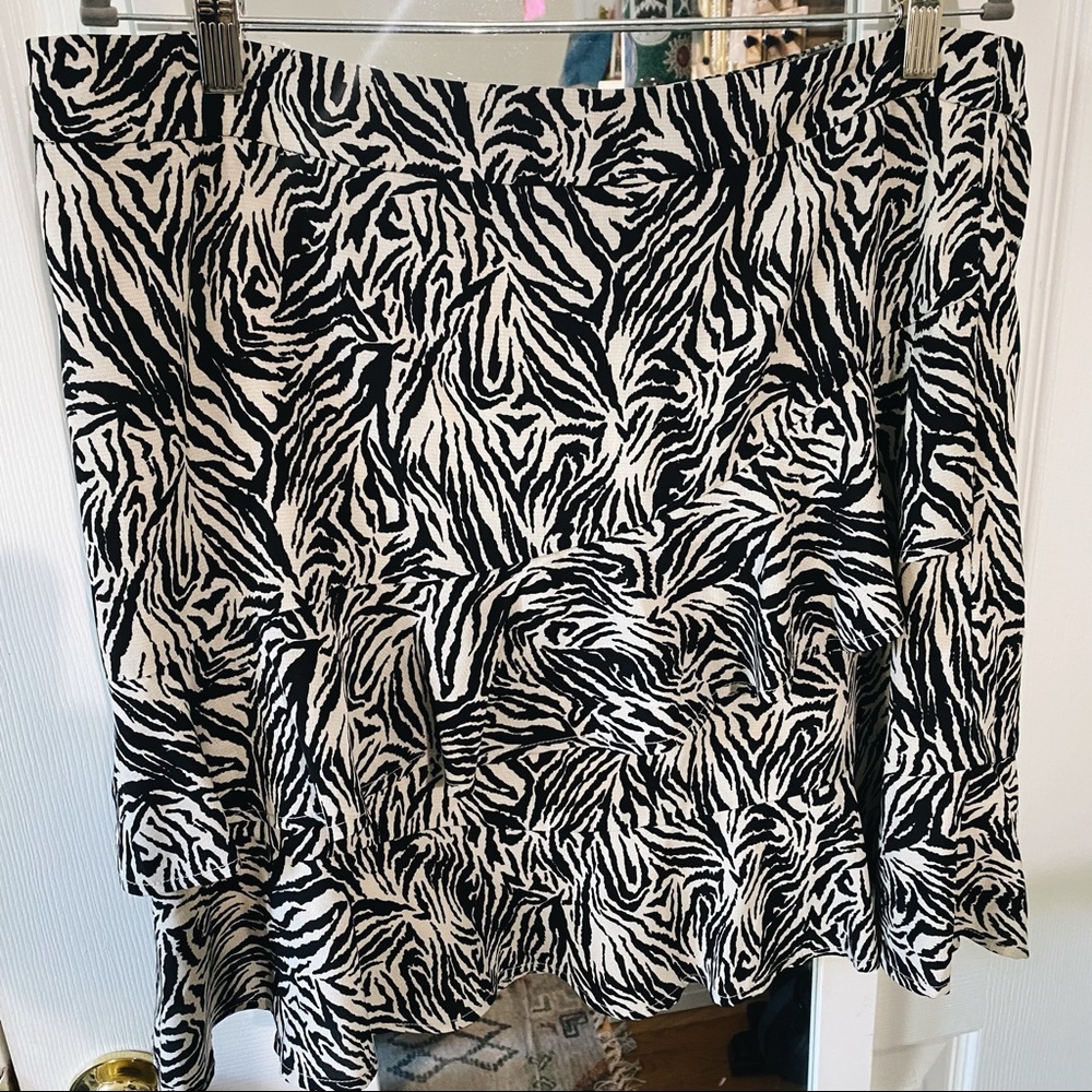 A Beautiful Soul / Arula Zebra Ruffle Skirt